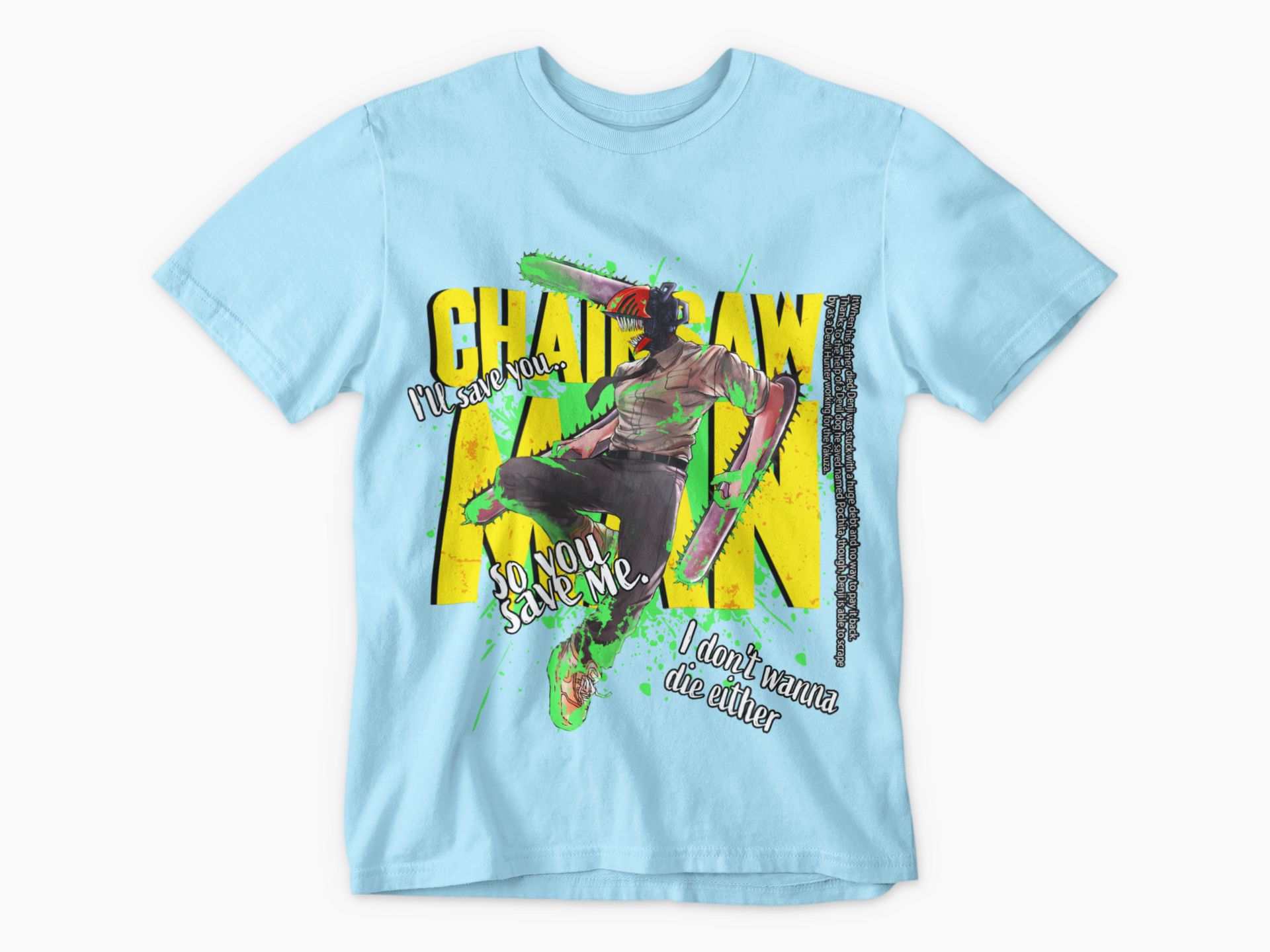 JAPANESEE INSPIRED CHAINSAW MAN T SHIRT