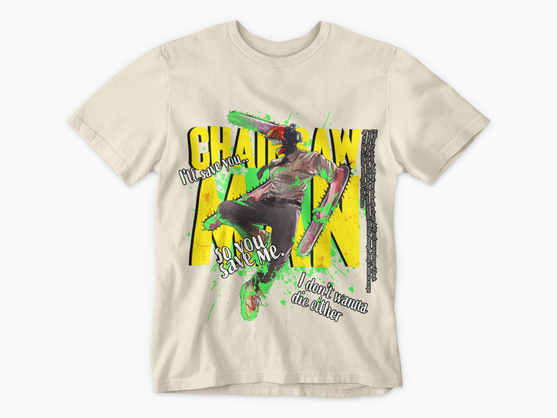 JAPANESEE INSPIRED CHAINSAW MAN T SHIRT