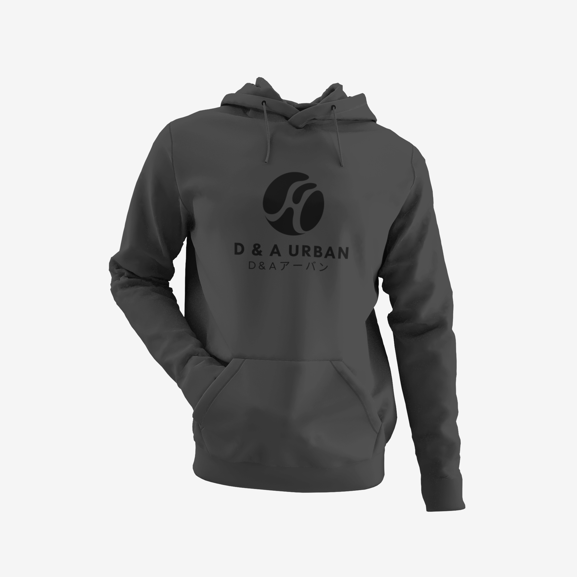 D & A Urban Black Logo Hoodie
