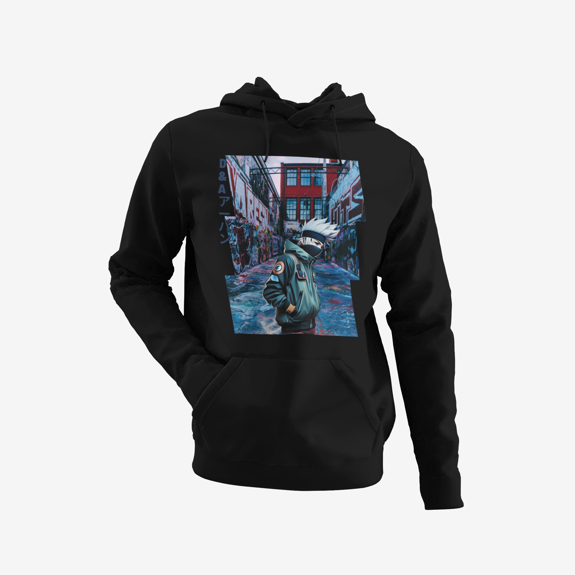 JAPANESE INSPIRED KAKASHI IN URBAN WEAR HOODIE
