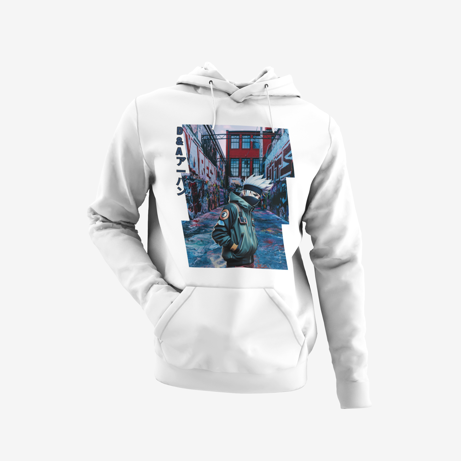JAPANESE INSPIRED KAKASHI IN URBAN WEAR HOODIE