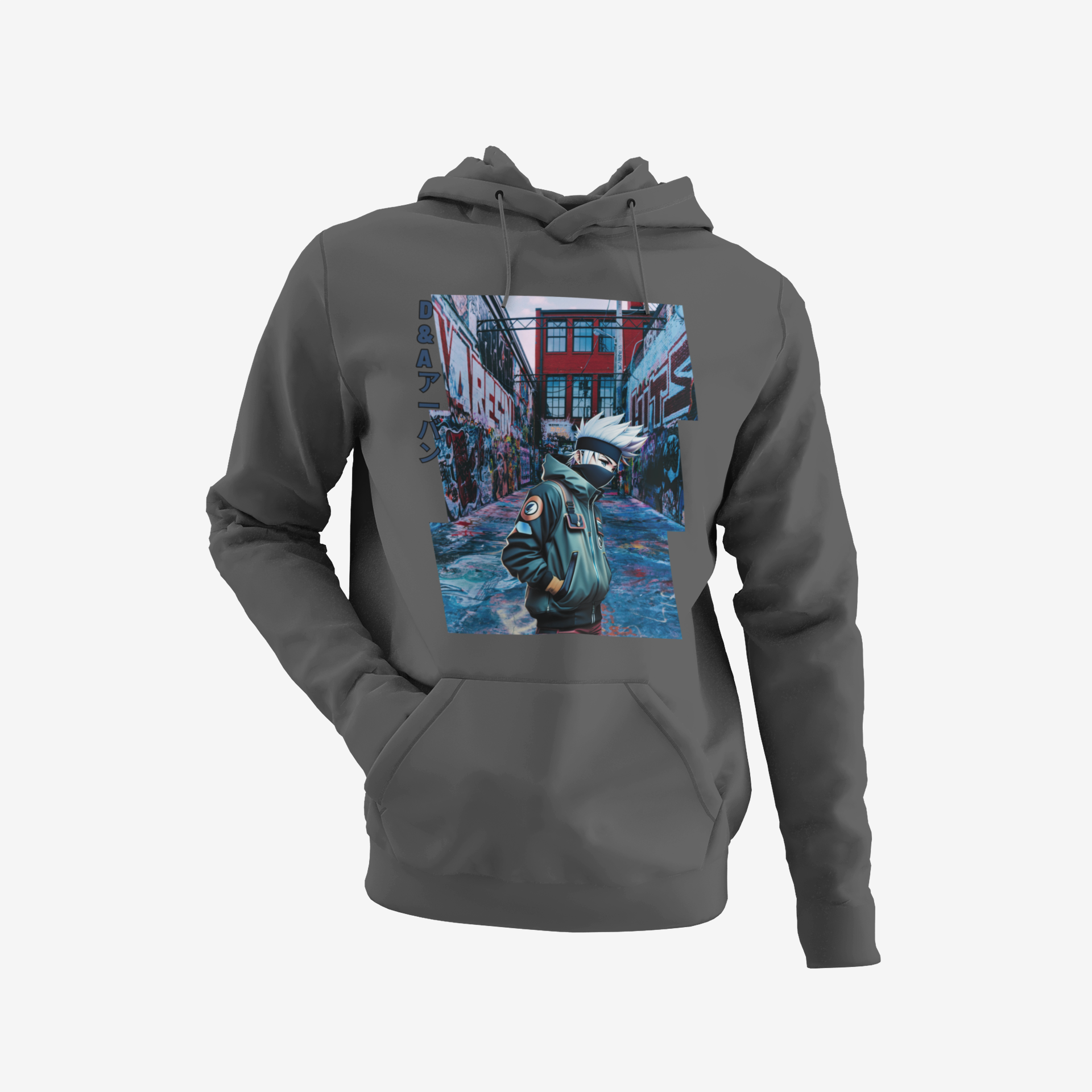 JAPANESE INSPIRED KAKASHI IN URBAN WEAR HOODIE