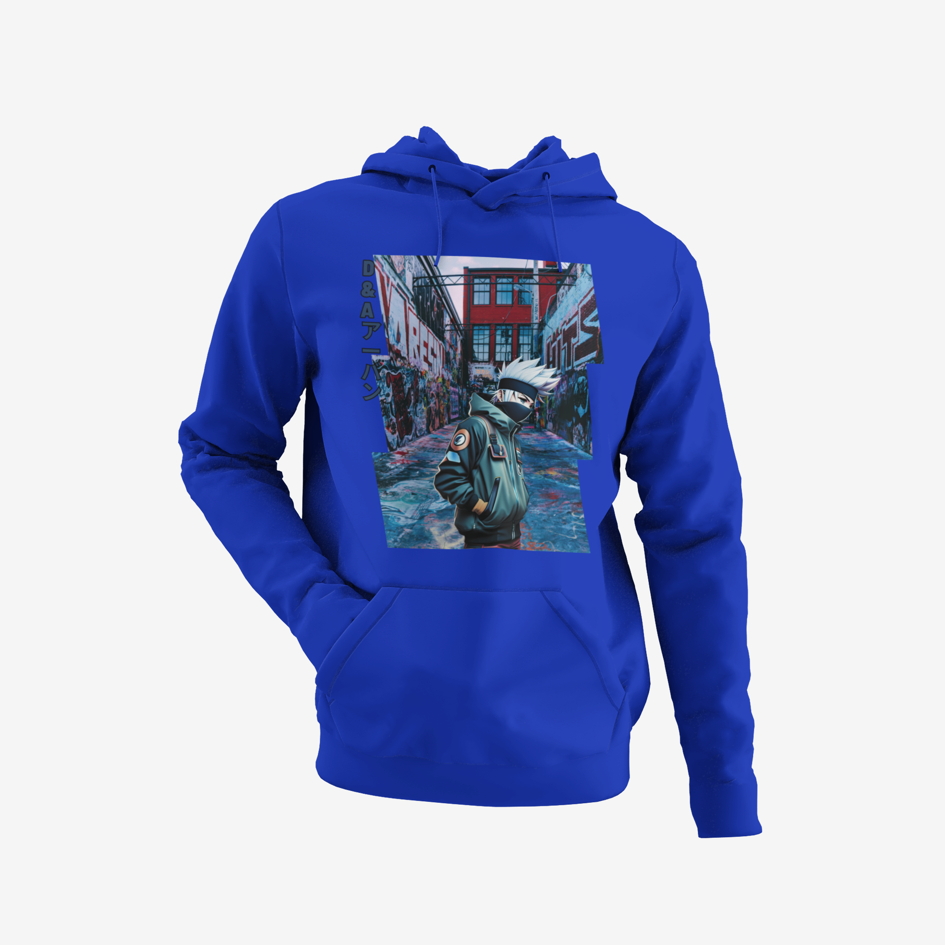 JAPANESE INSPIRED KAKASHI IN URBAN WEAR HOODIE